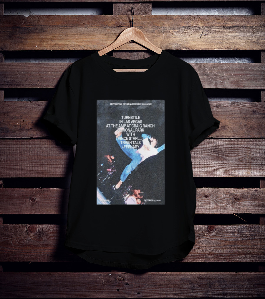 Turnstile Las Vegas October 15 2026 Craig Ranch Regional Park Vince Staples Trash Talk Febuary Concert Event T-Shirt