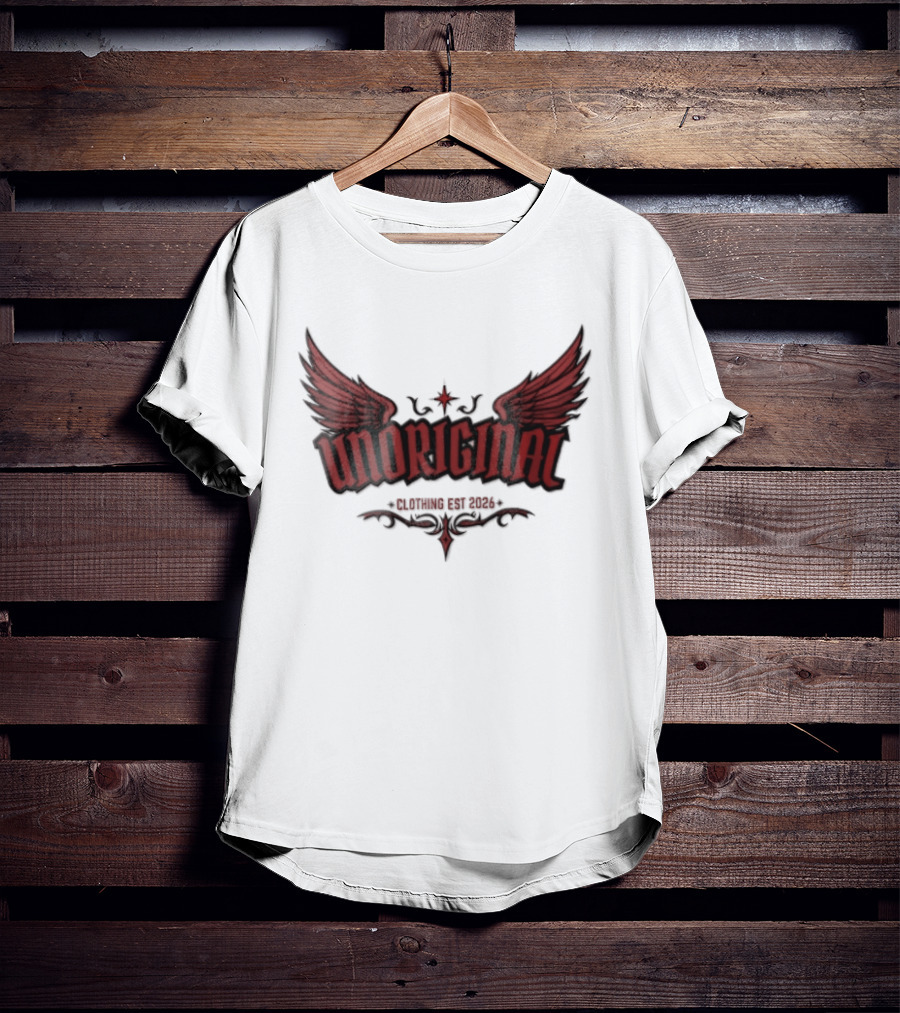 Unoriginal Clothing Est 2026 Red Wings Star Tribal Flourishes T-Shirt