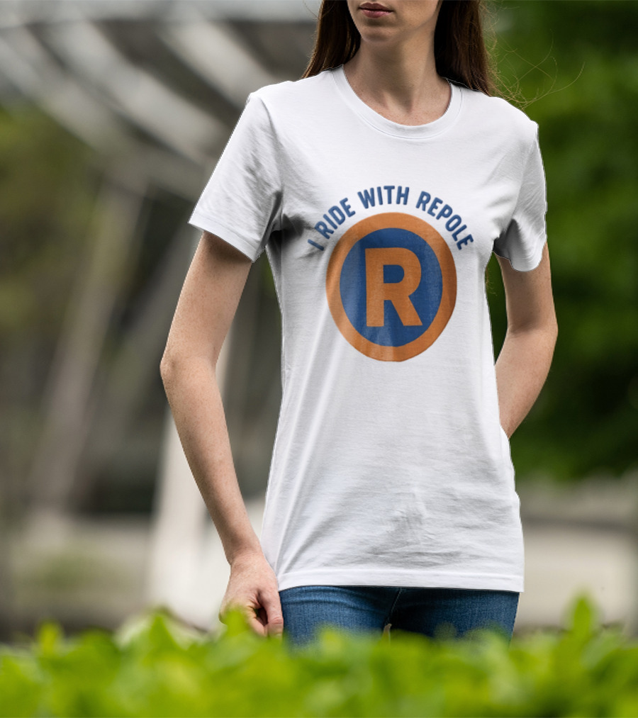 I Ride With Repole Blue Orange Ring R T-Shirt