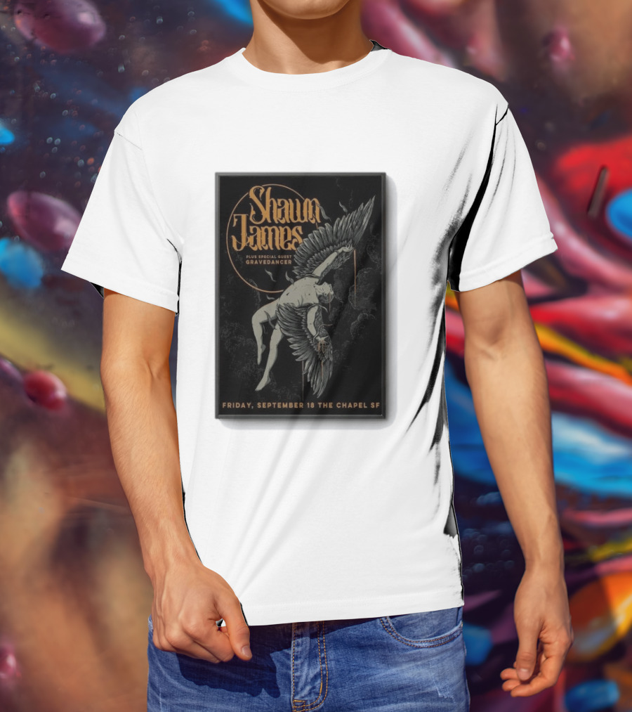 Shawn James San Francisco Concert Special Guest Gravedancer September 18 The Chapel SF T-Shirt