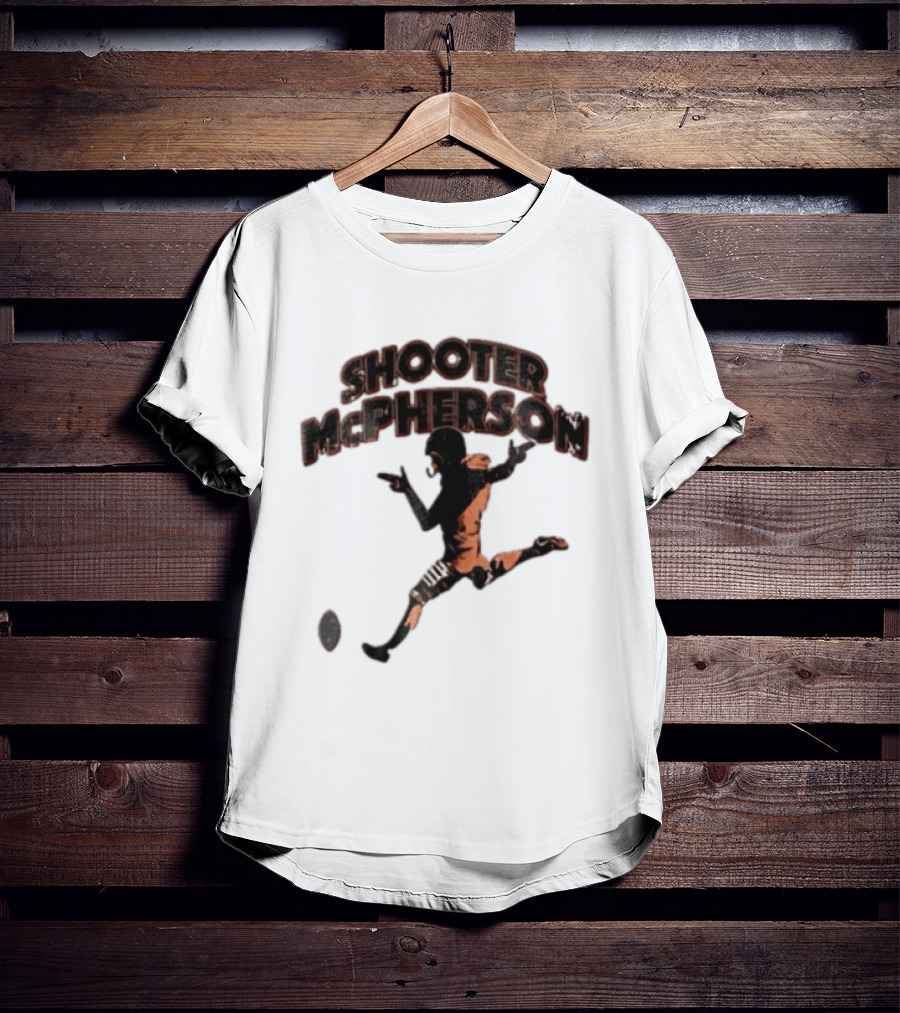Shooter Mcpherson Football Kicker Finger Guns Distressed Player T-Shirt