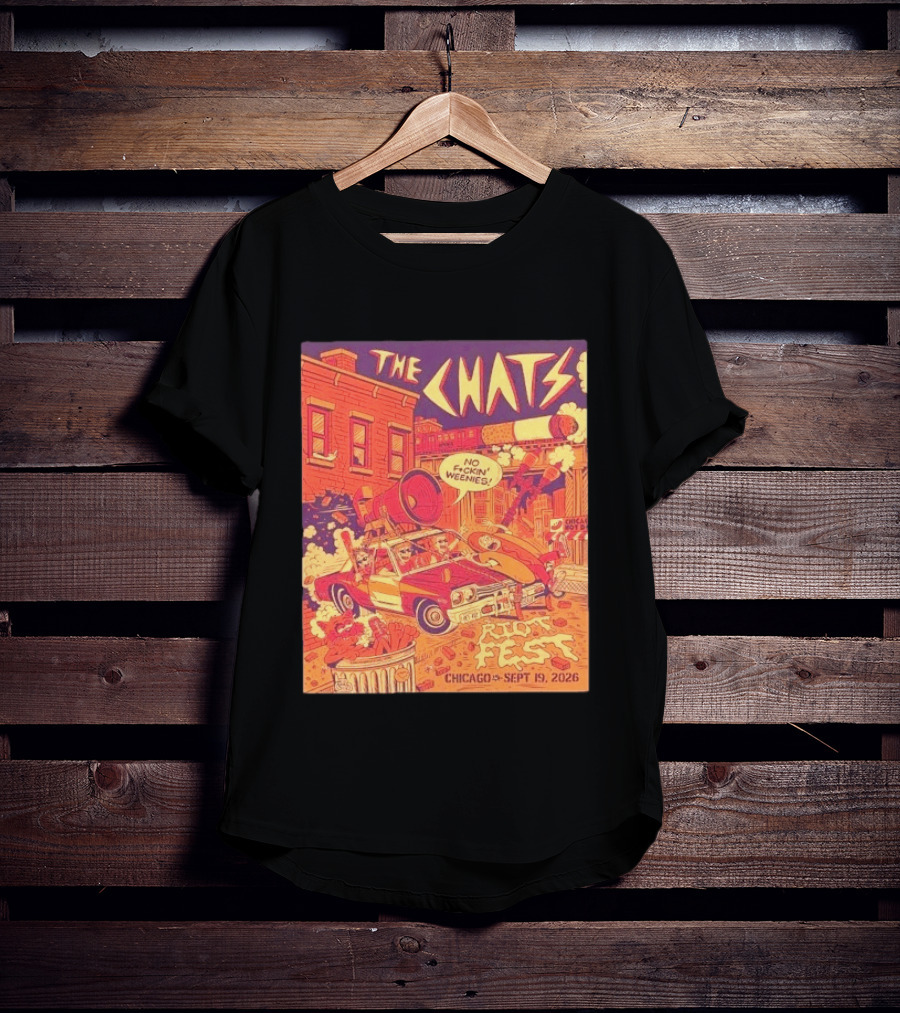 The Chats Riot Fest Chicago September 19 2026 Vintage Comic T-Shirt