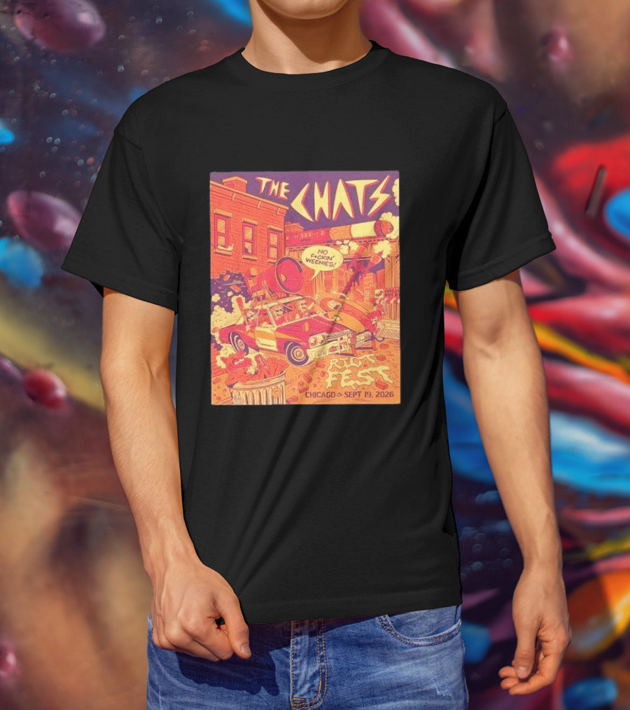 The Chats Riot Fest Chicago September 19 2026 Vintage Comic T-Shirt