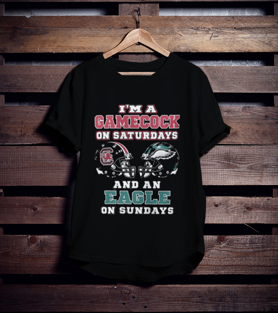 South Carolina Gamecock Saturdays Philadelphia Eagles Sundays Fan T-Shirt