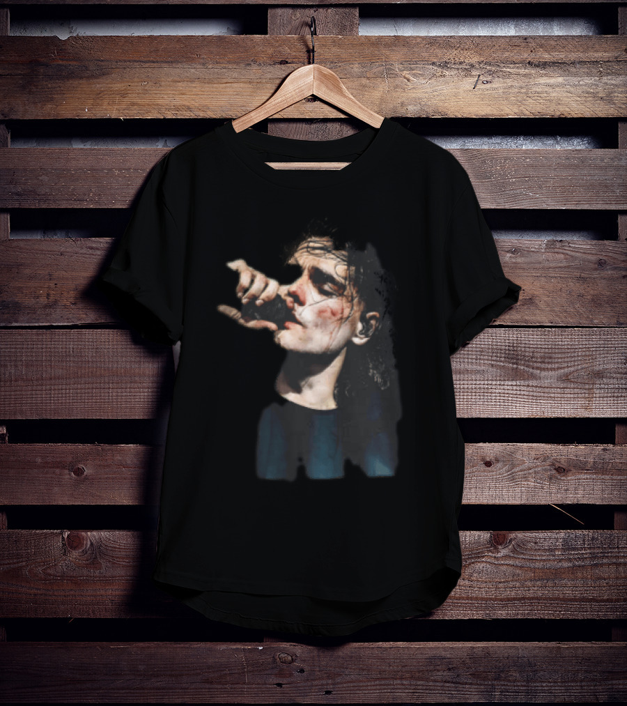 Male Singer Mic Performance Sweaty Bloody Face Stage Moment T-Shirt