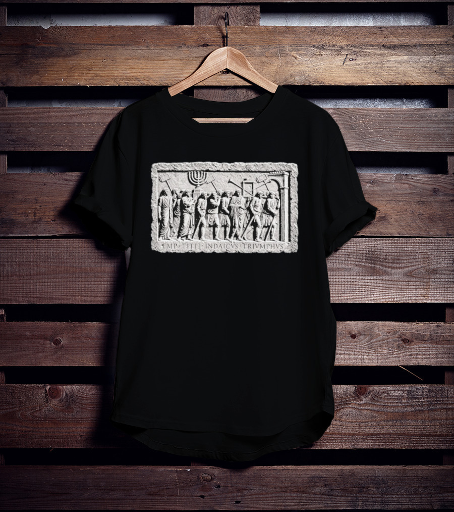 Myron Gaines Arch Of Titus IMP TITI INDAICVS TRIVMPHVS Menorah Roman Relief T-Shirt