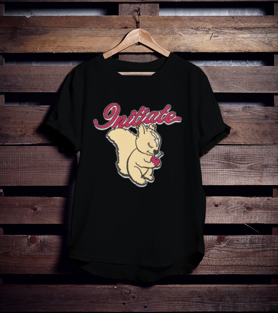 Initiate Squirrel Holding Apple T-Shirt