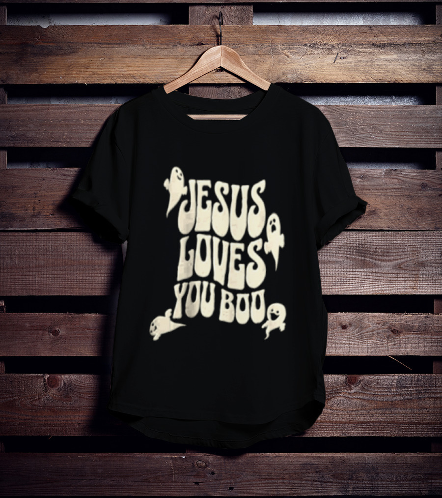 Jesus Loves You Boo Halloween Christian Ghosts T-Shirt