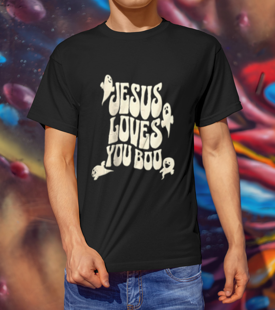 Jesus Loves You Boo Halloween Christian Ghosts T-Shirt