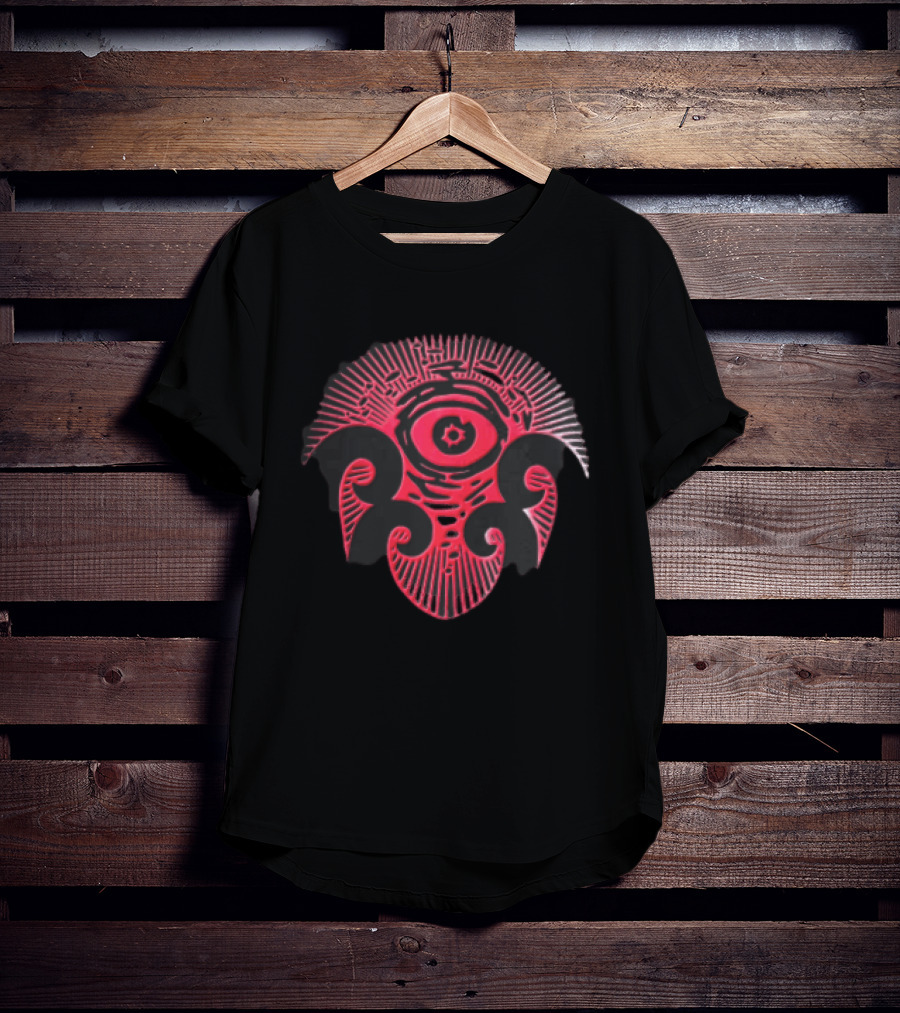 Red Mystical All Seeing Eye Sunburst Rays T-Shirt