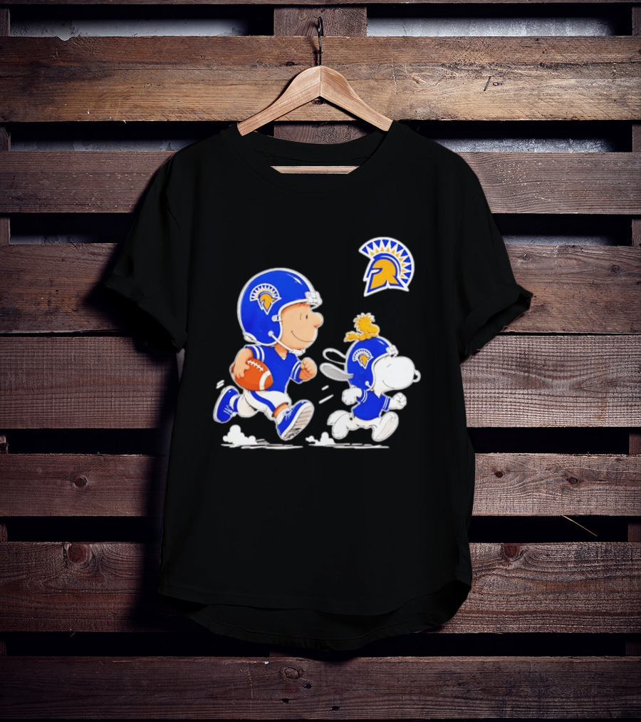 San José State Spartans Charlie Brown Woodstock Snoopy Football NCAA T-Shirt
