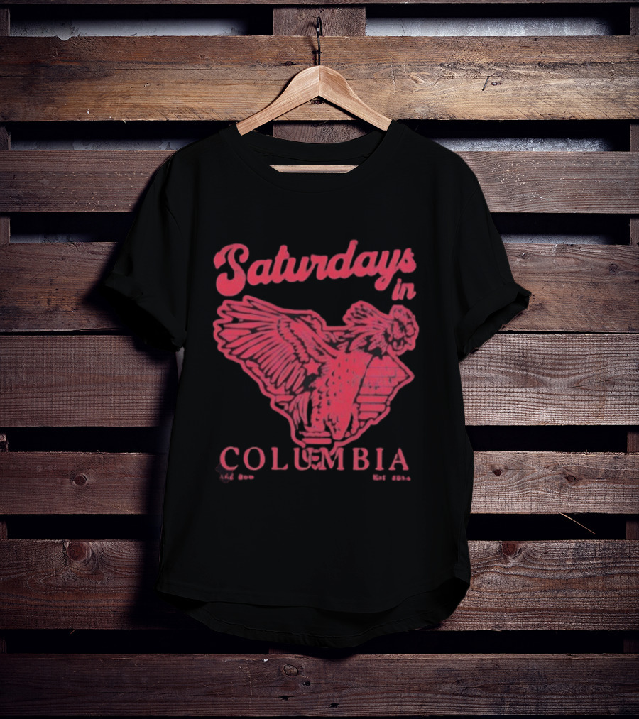 Saturdays In Columbia Old Row Gamecock Rooster Est 2014 T-Shirt