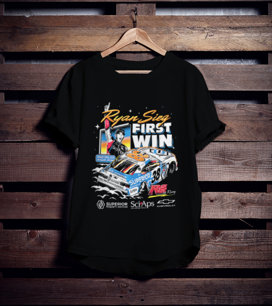Ryan Sieg First Win August 28th 2026 Daytona Intl Speedway Superior Racing Chevrolet Stock Car Celebrating T-Shirt