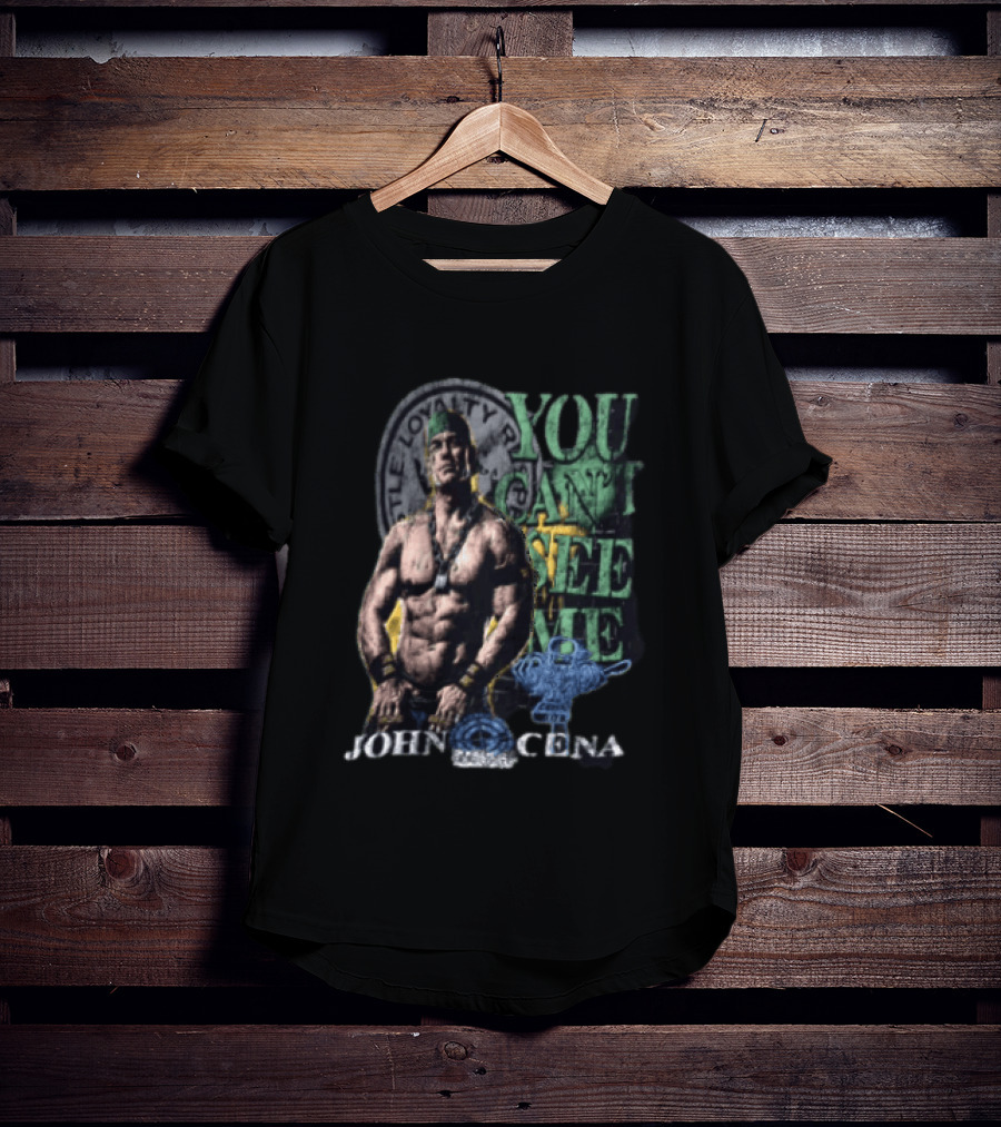 John Cena You Can't See Me Hustle Loyalty Respect Word Life Chain Gang Soldier T-Shirt