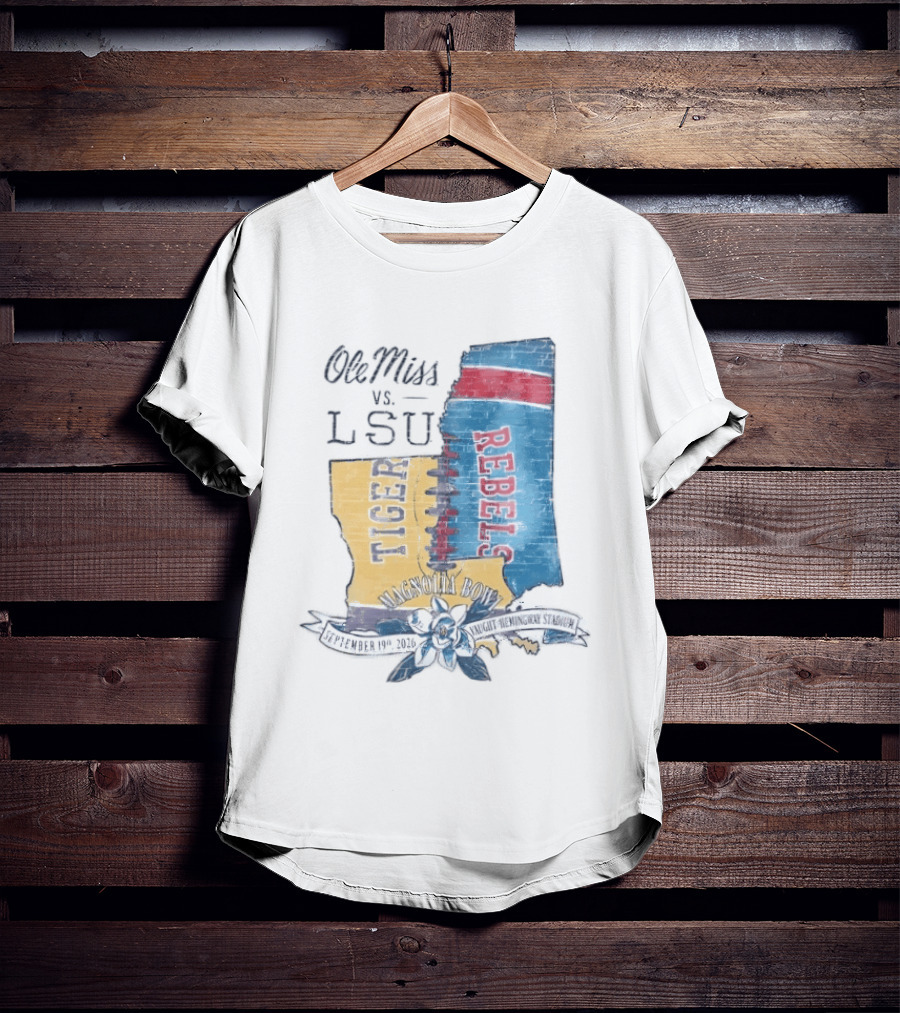 Ole Miss Vs LSU Magnolia Bowl September 19 2026 Vaught Hemingway Stadium T-Shirt