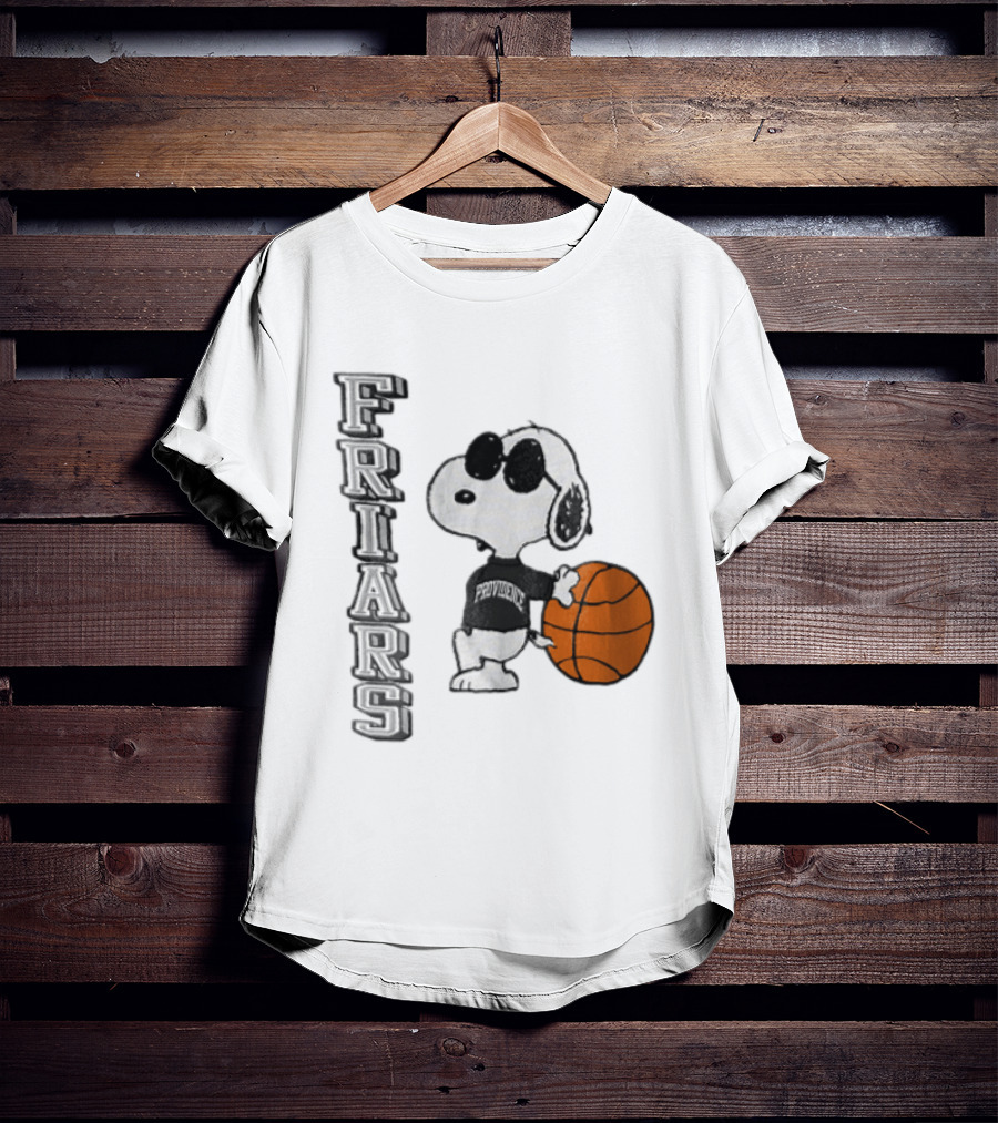 Providence Friars NCAA Snoopy Leaning Basketball Sunglasses T-Shirt