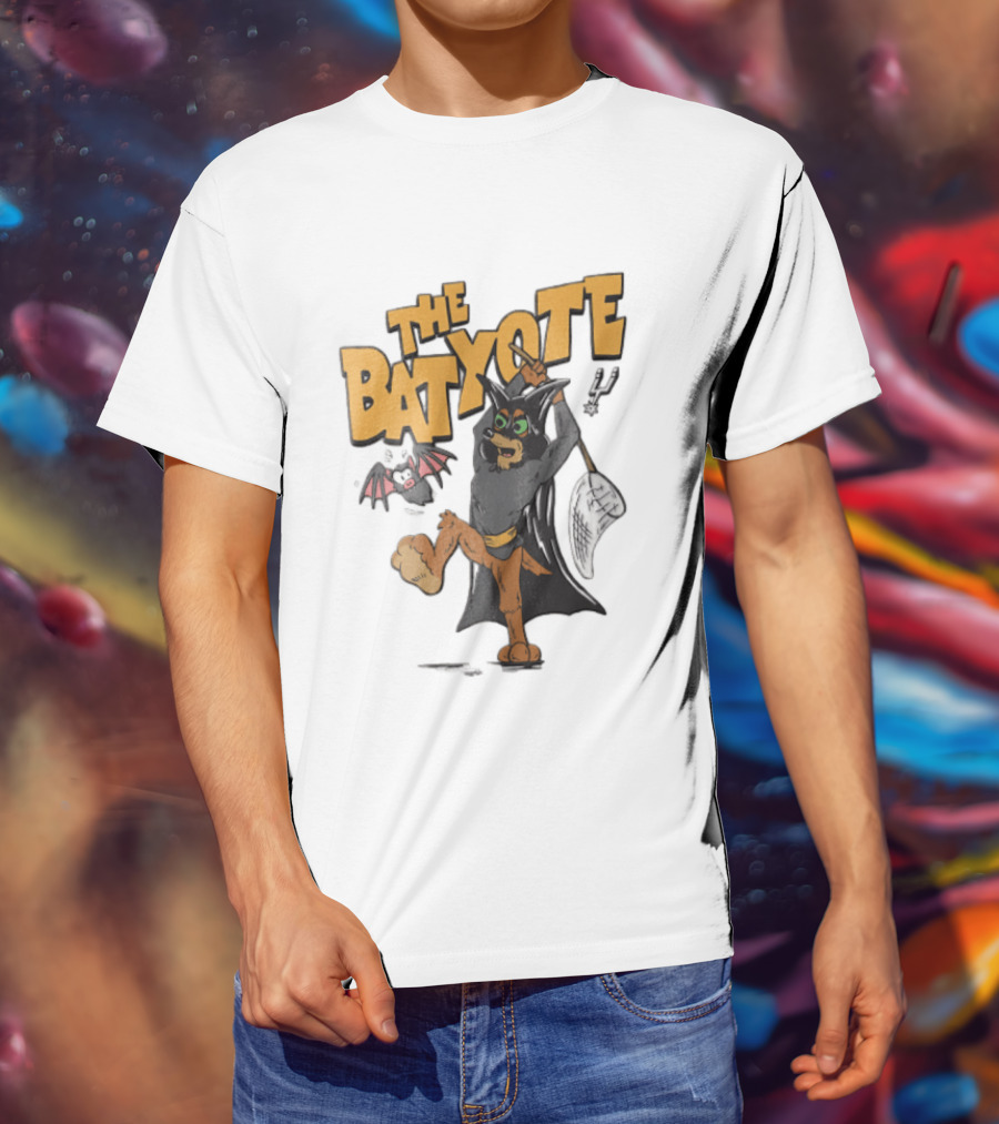 The Bat Yote Coyote Butterfly Net Creature Cartoon San Antonio Spurs NBA T-Shirt
