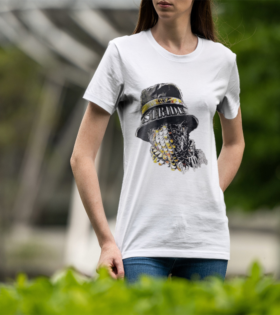 Strides Mmxxv Magpie Bucket Hat Golden Feather Mask T-Shirt