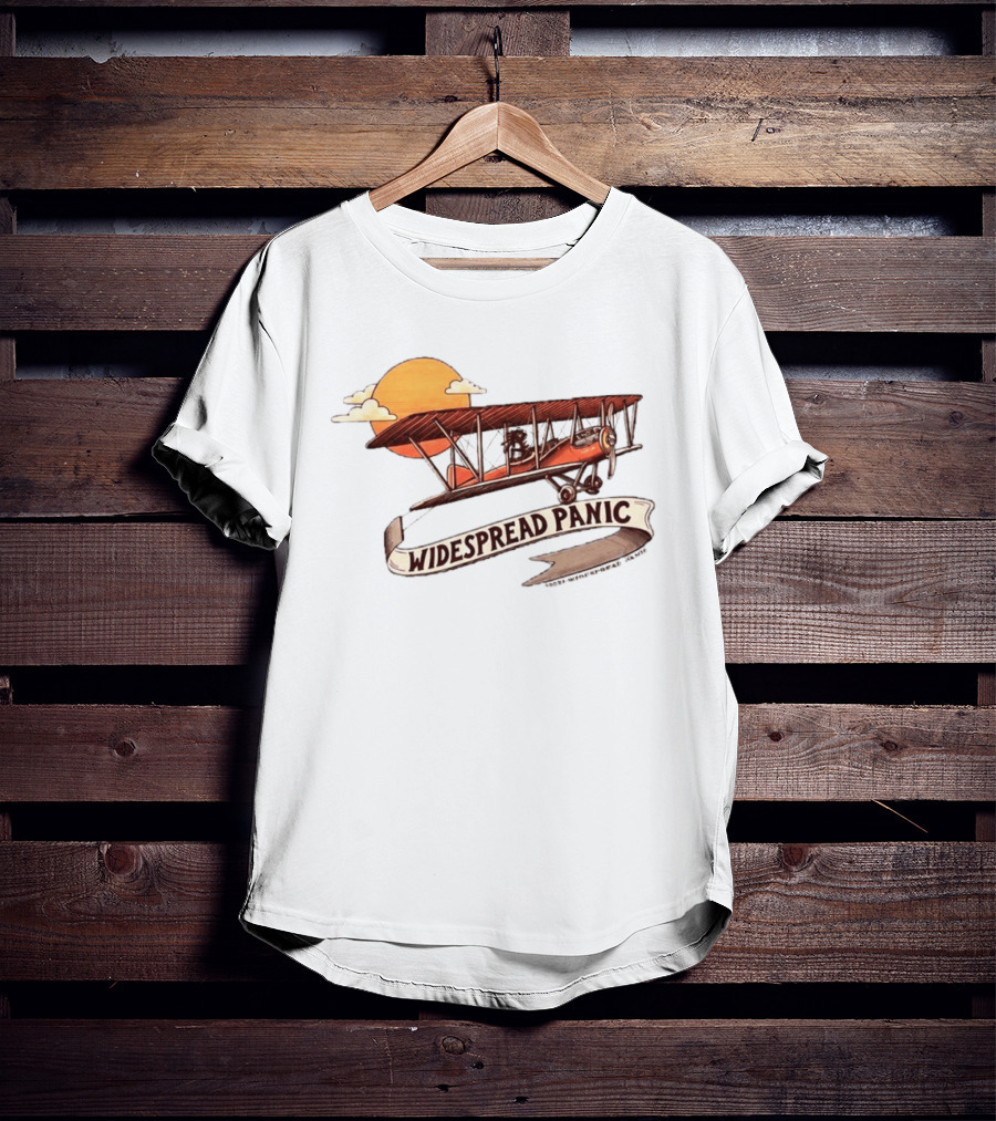 Widespread Panic Biplane Wilmington NC Sunset T-Shirt