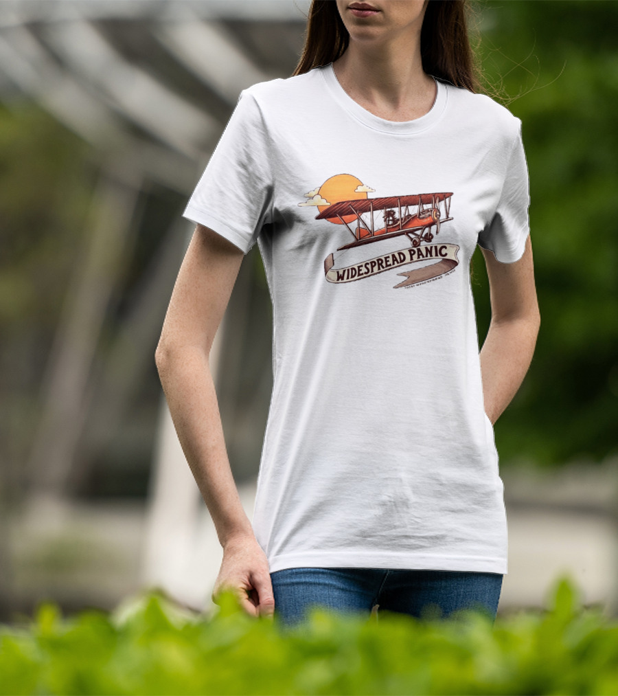 Widespread Panic Biplane Wilmington NC Sunset T-Shirt