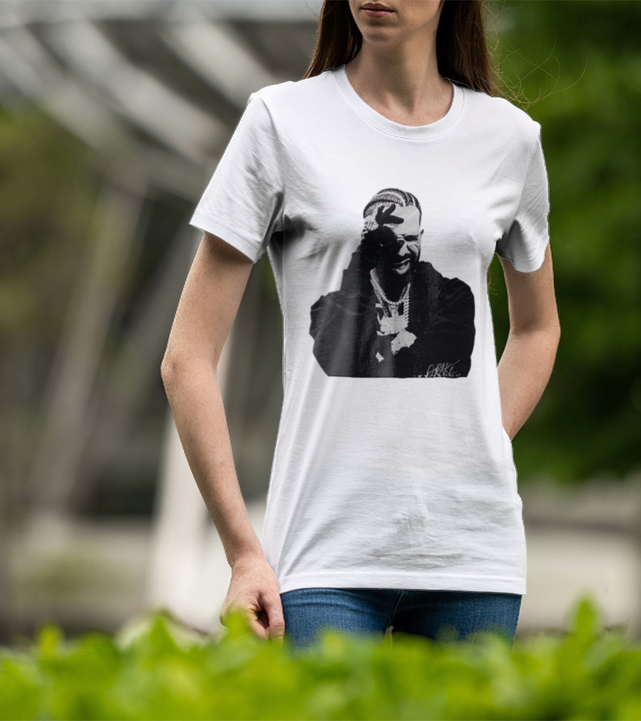 Drake Halftone Rapper Chains Gloves T-Shirt