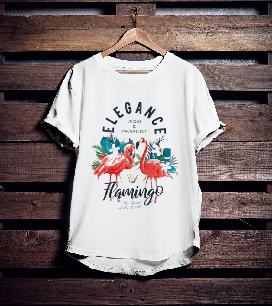 Elegance Unique Magnificent Flamingo The Queen Of The World T-Shirt