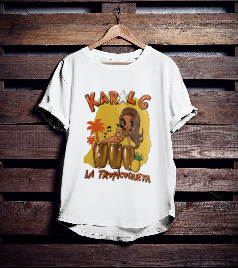 Karol G La Tropicuqueta Tropical Drummer Vibrant Island Vibes T-Shirt