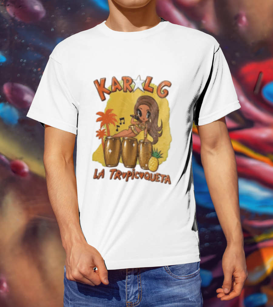 Karol G La Tropicuqueta Tropical Drummer Vibrant Island Vibes T-Shirt