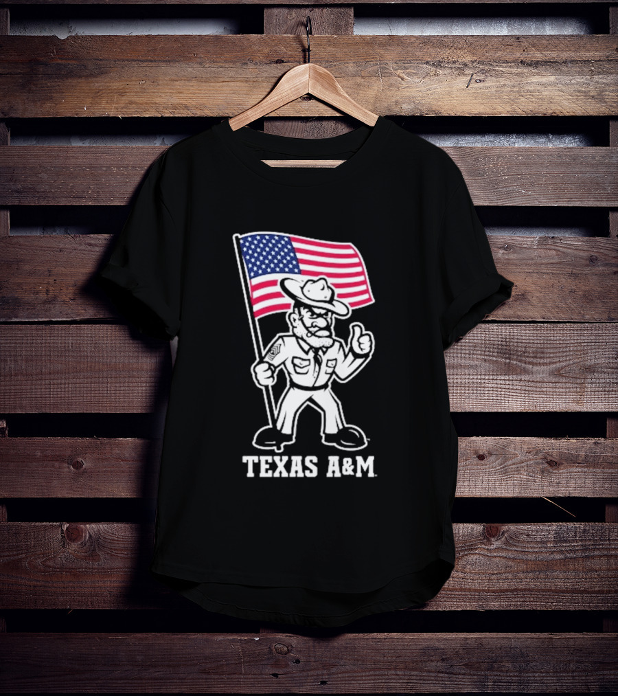 Texas A&M Ol' Sarge 2026 American Flag T-Shirt