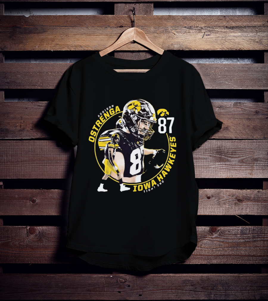 Ostrenga 87 Iowa Hawkeyes Tight End T-Shirt