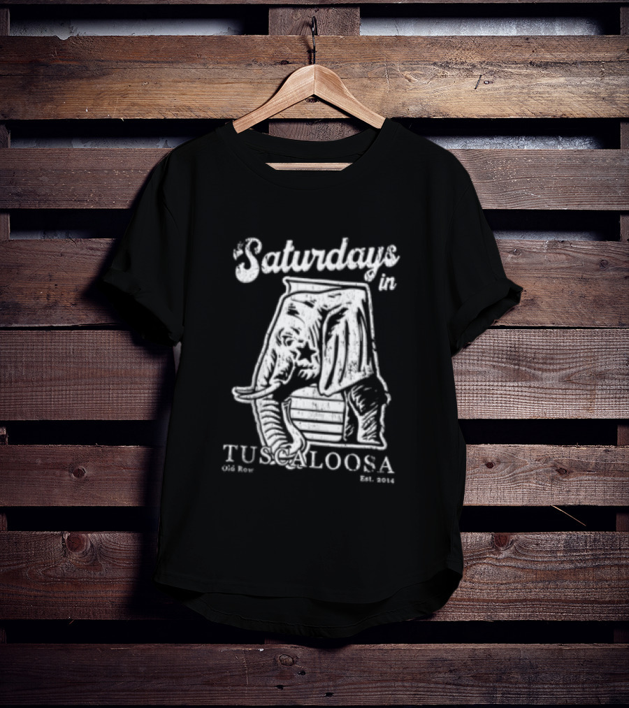 Alabama Crimson Tide NCAA Kyle Row Saturdays Tuscaloosa Elephant 2014 Star T-Shirt