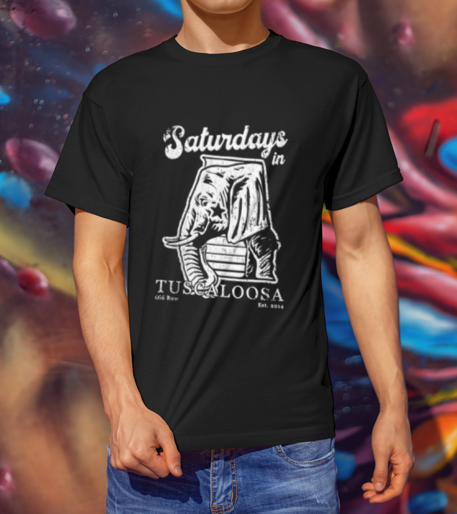 Alabama Crimson Tide NCAA Kyle Row Saturdays Tuscaloosa Elephant 2014 Star T-Shirt