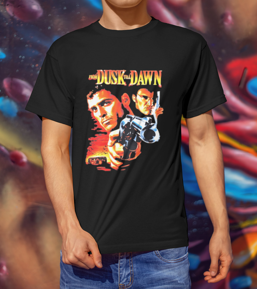 From Dusk Till Dawn Movie Artwork With Two Armed Characters T-Shirt