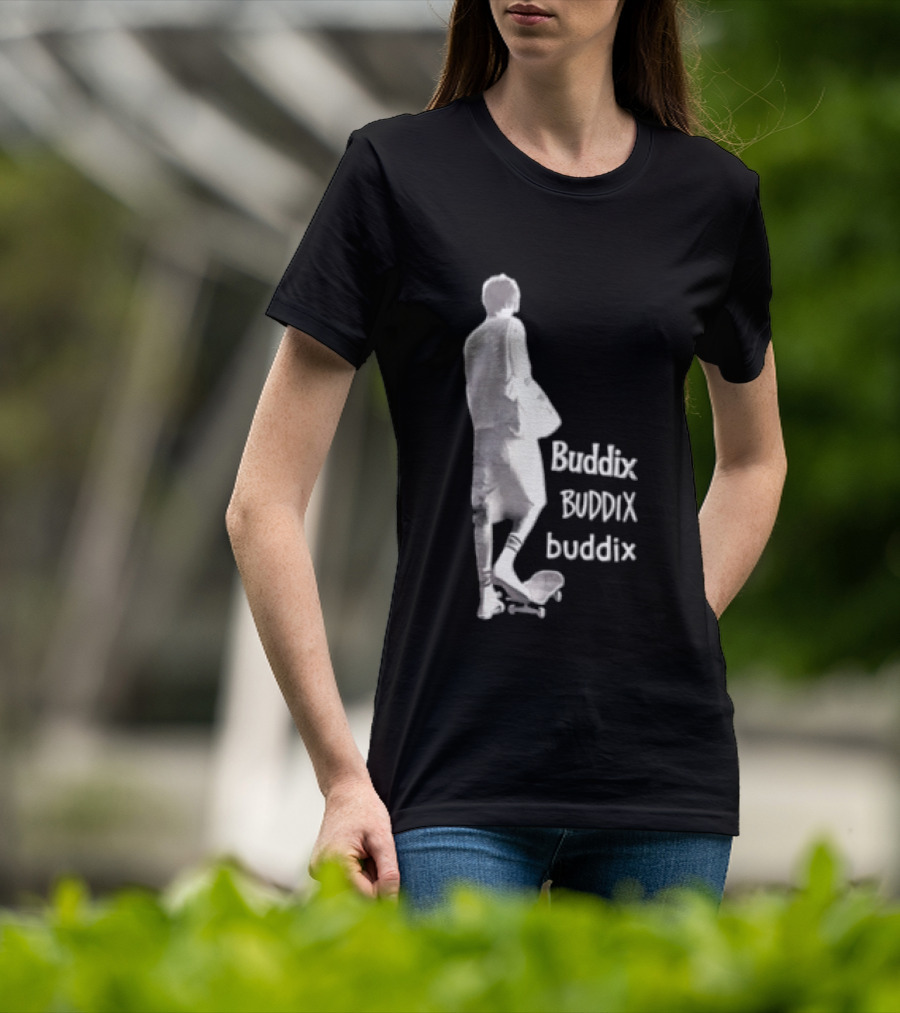 Buddix Person Standing On Skateboard Buddix BUDDIX Buddix T-Shirt