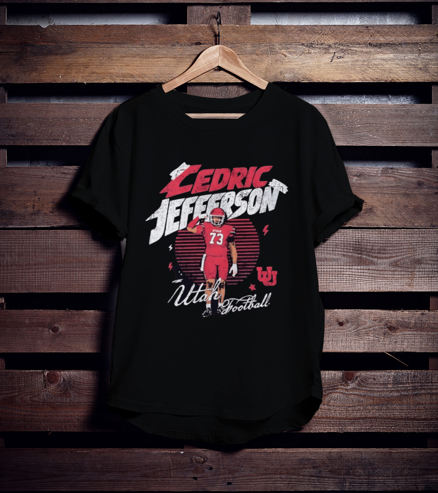 Utah Utes Football Cedric Jefferson No 73 T-Shirt