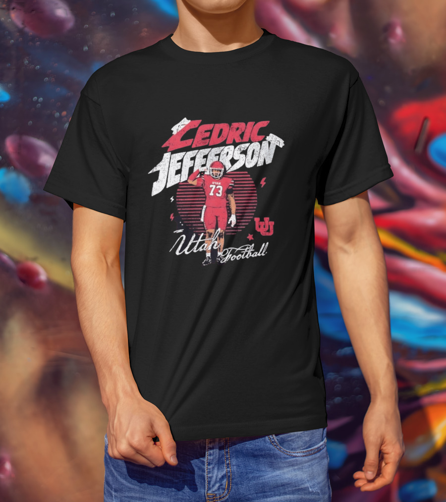 Utah Utes Football Cedric Jefferson No 73 T-Shirt