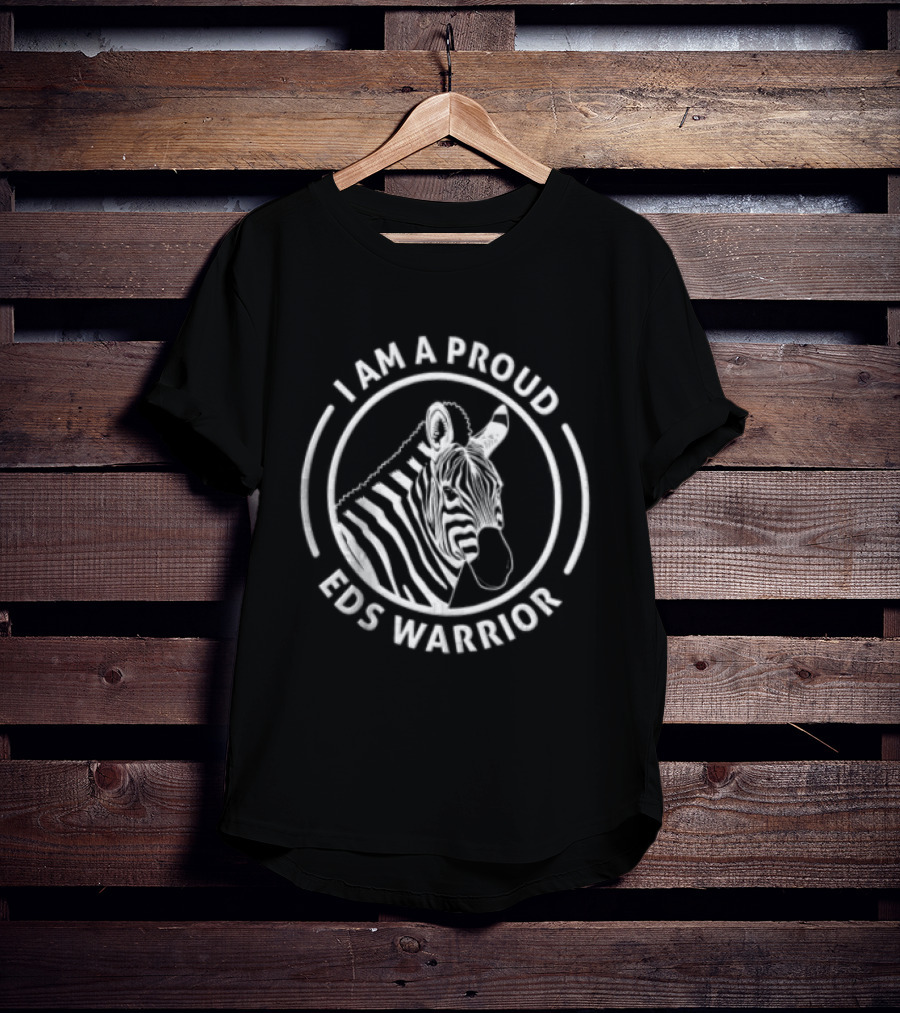 Proud EDS Warrior Zebra Head Inside Circle T-Shirt