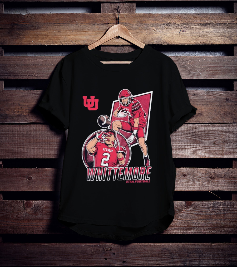 Utah Utes Football Whittemore No 2 Player Collage T-Shirt