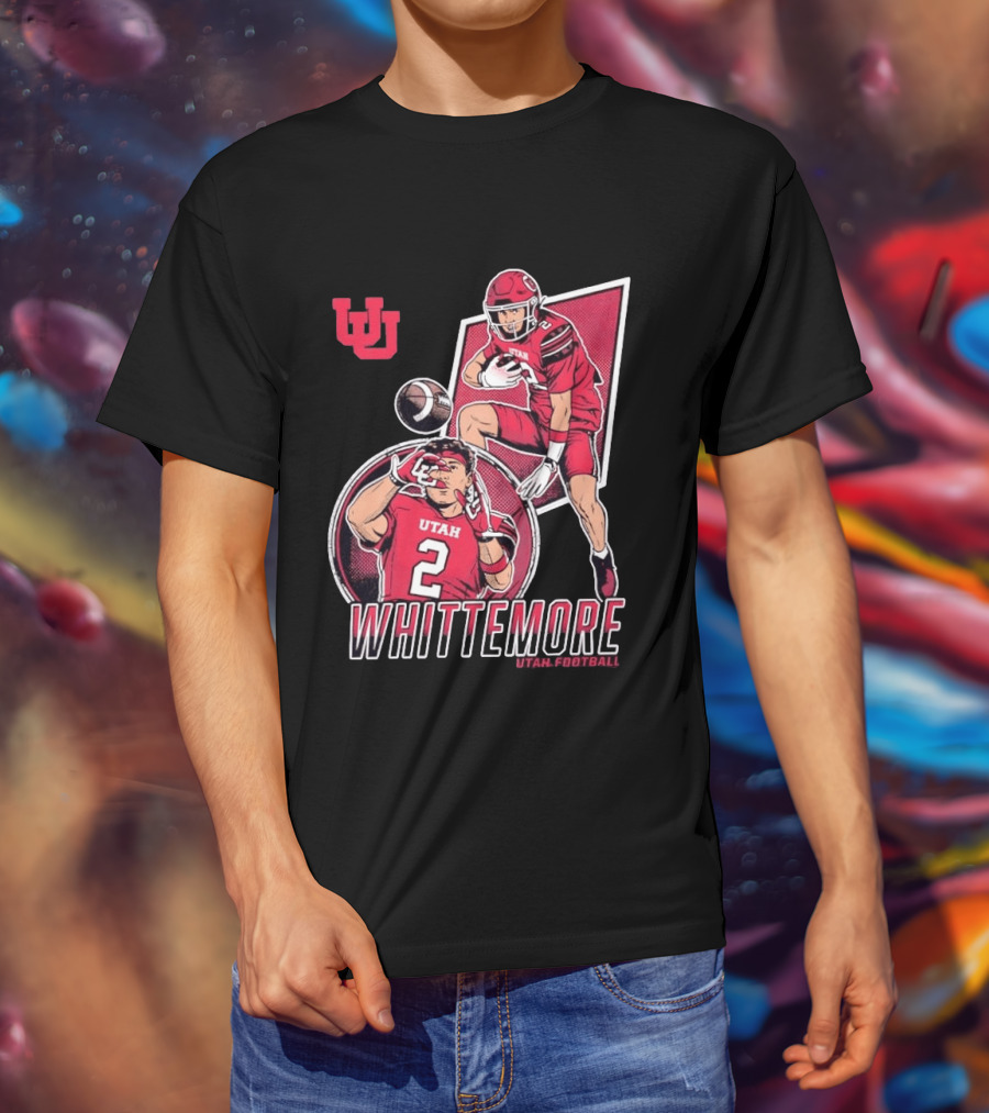 Utah Utes Football Whittemore No 2 Player Collage T-Shirt
