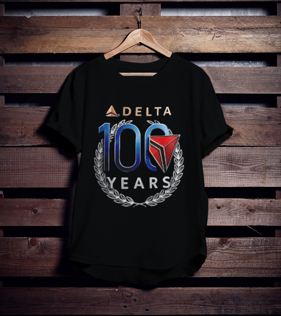 Delta 100 Years Laurel Wreath Anniversary T-Shirt