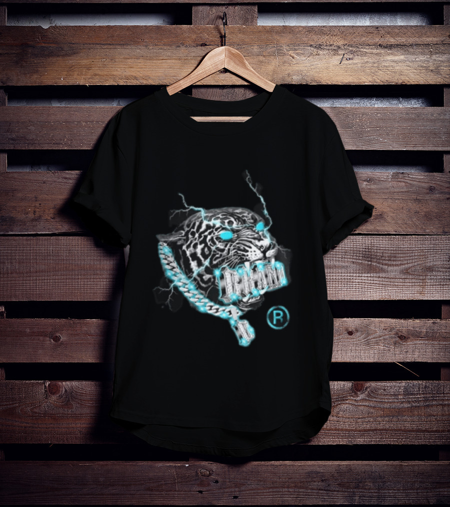 Marvel Black Panther Primal Lightning Panther With Blue Chain T-Shirt