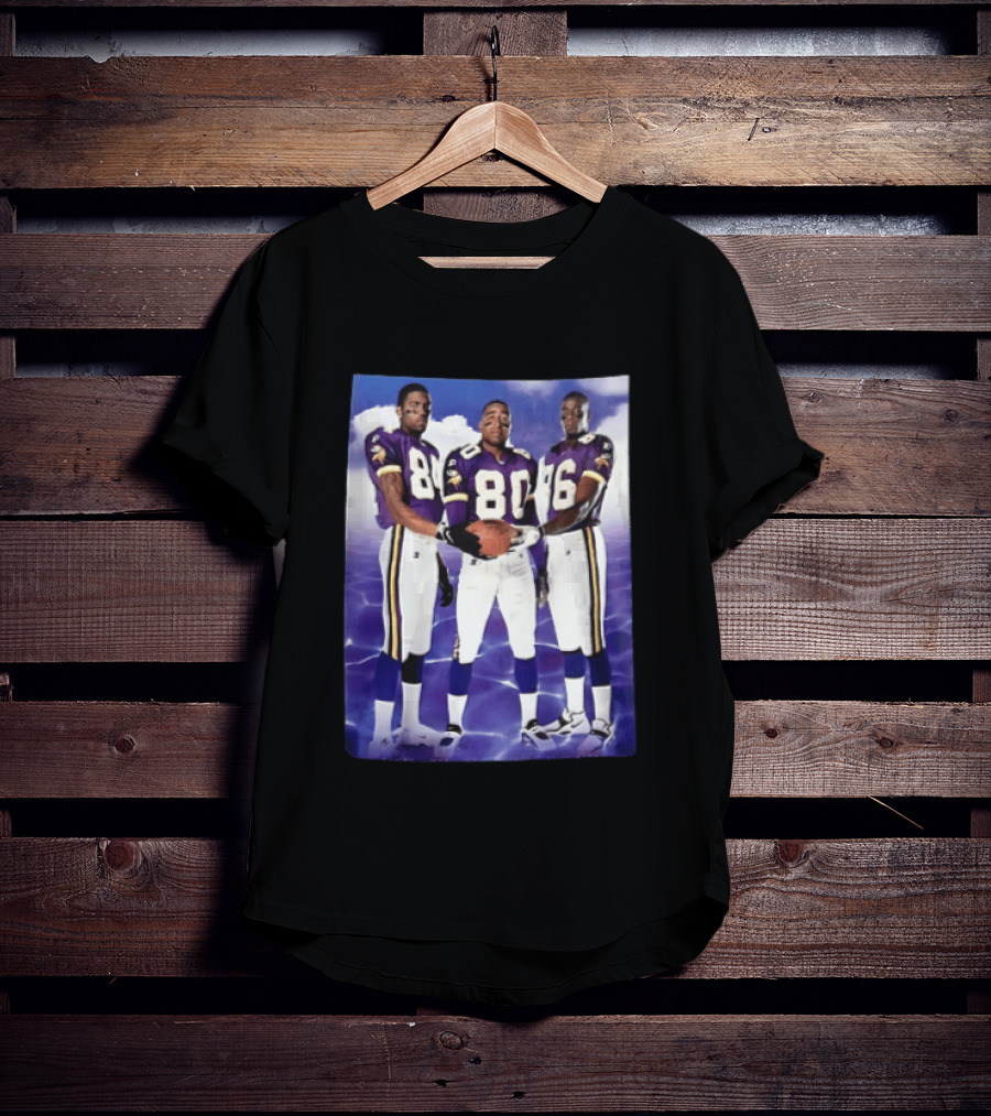 Randy Moss Cris Carter Jake Reed Minnesota Vikings Legendary Trio Football Players T-Shirt