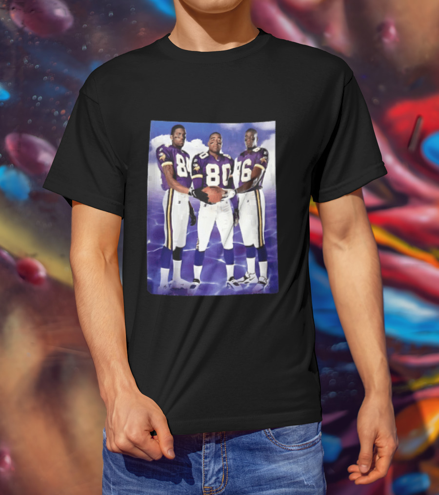 Randy Moss Cris Carter Jake Reed Minnesota Vikings Legendary Trio Football Players T-Shirt