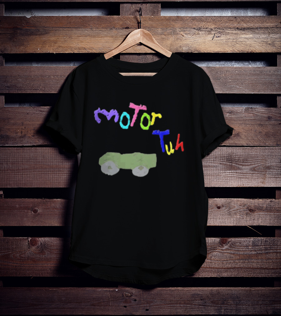 Motor Tuh Colorful Green Truck Drawing T-Shirt