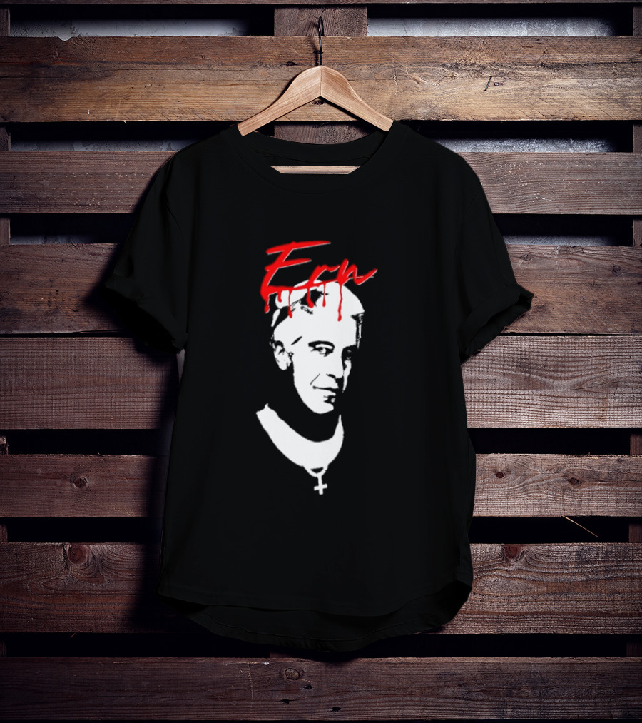 Epstein Priest With Dripping Red T-Shirt