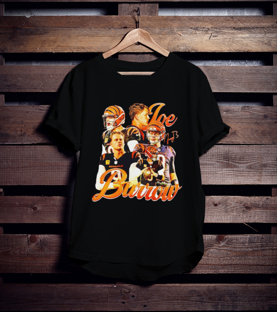 Joe Burrow Cincinnati Bengals Football Player Collage Bengals NFL QB T-Shirt