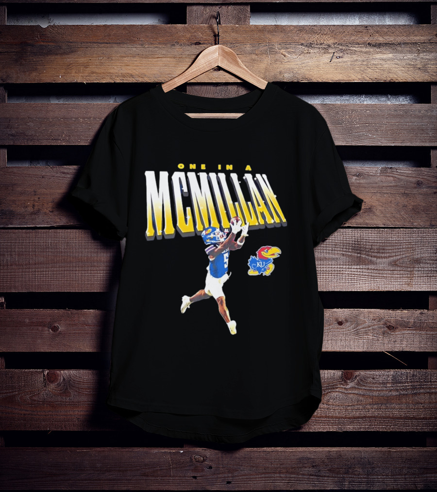 One In A McMillan Kansas Jayhawks KU Football Player Catching T-Shirt