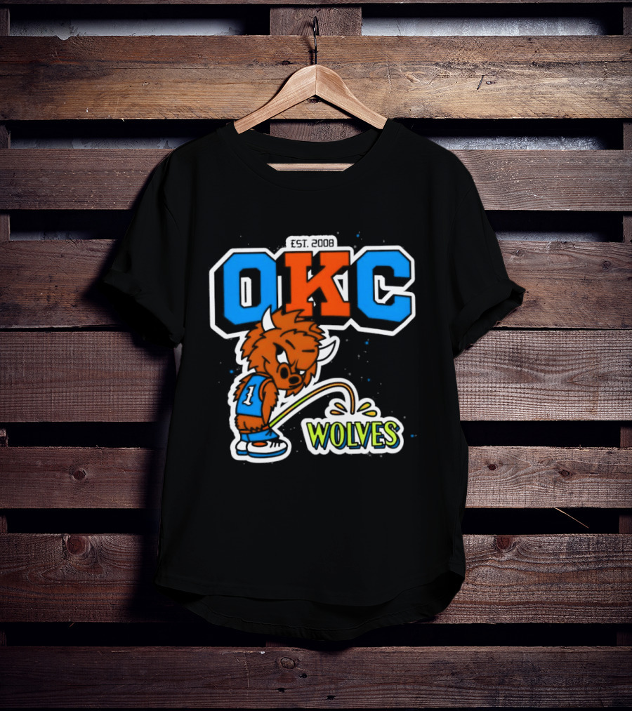OKC Bison 2008 No 1 Jersey Vs Wolves T-Shirt