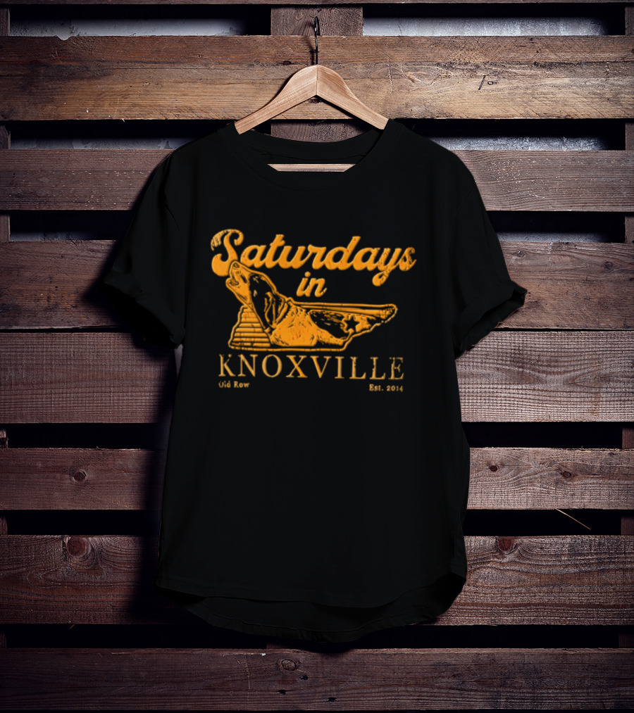 Saturdays In Knoxville Old Row 2014 Howling Dog Tennessee State T-Shirt