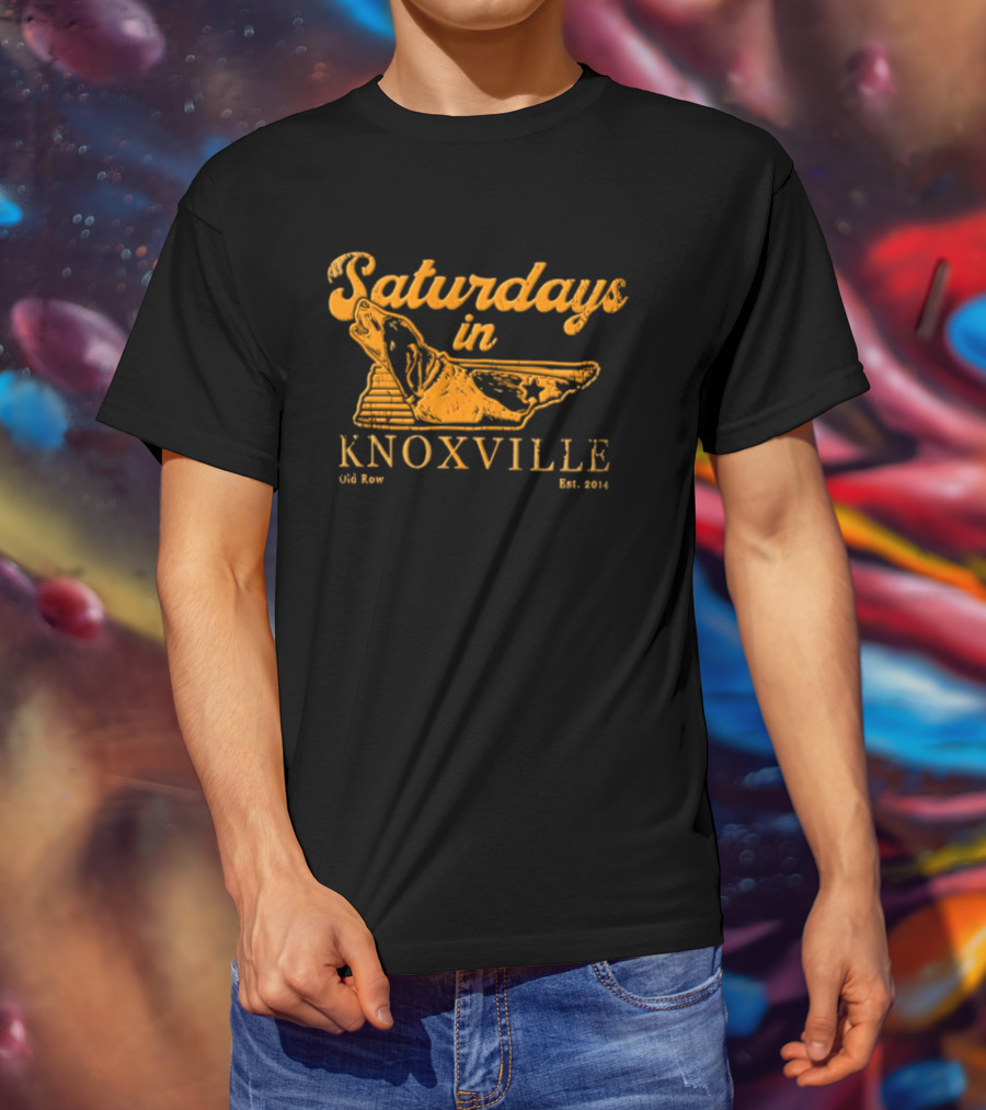 Saturdays In Knoxville Old Row 2014 Howling Dog Tennessee State T-Shirt